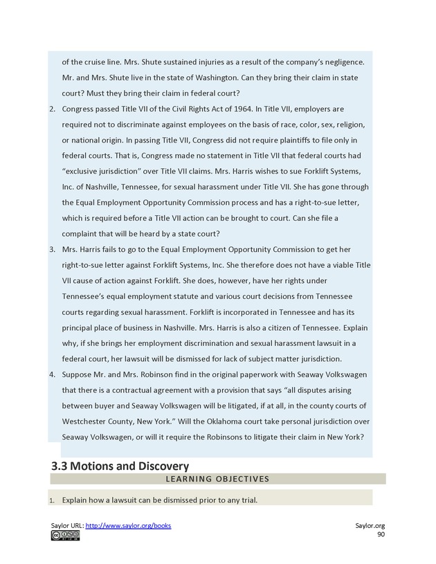 Business Law and the Legal Environment - Page 90